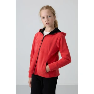 Tommy Life Fiesta Kalın Yumuşak Dokulu Standart Fit Nakışlı Polar Kız Çocuk Sweatshirt - 75152