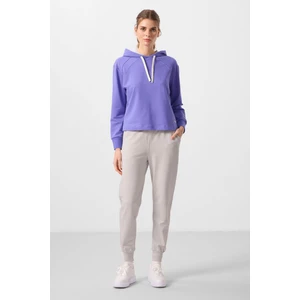 Açık Eflatun-Taş Kapüşonlu Oversize Kadın Eşofman Takım - 95336