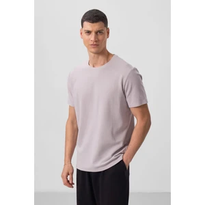 Tommy Life Taş Yüzeyi Dokulu Rahat Form Basic Erkek T-Shirt - 88436