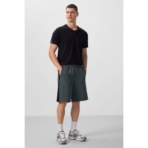 Tommy Life Haki Yüzeyi Dokulu Oversize Erkek Şort - 81288