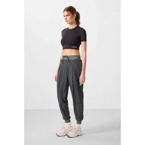 Haki Cepli Standart Kalıp Kadın Yoga Pantolon - 94677