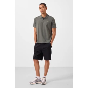 Tommy Life Siyah Standart Fit Dokuma Hafif Esnek Chino Erkek Şort - 81292