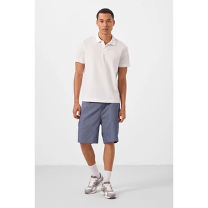 Tommy Life Kot Lacivert Standart Fit Dokuma Hafif Esnek Chino Erkek Şort - 81292