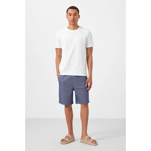 Tommy Life Kot Lacivert Standart Fit Dokuma Hafif Esnek Chino Erkek Şort - 81293