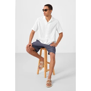 Tommy Life Kot Lacivert Standart Fit Dokuma Hafif Esnek Chino Erkek Şort - 81289