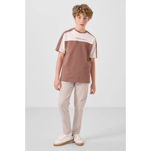 Taş Standart Fit Dokuma Hafif Esnek Chino Erkek Çocuk Pantolon - 11272