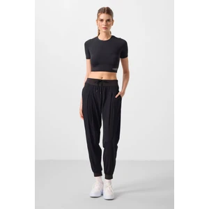 Tommy Life Siyah Polyester Cepli Standart Kalıp Kadın Pantolon - 94677