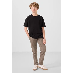 Camel Standart Fit Dokuma Hafif Esnek Chino Erkek Çocuk Pantolon - 11272