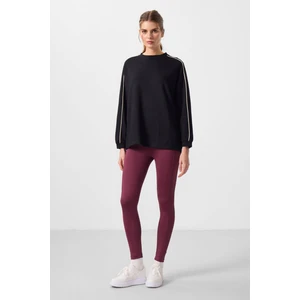 Tommy Life Bordo Esnek Standart Fit Performans Kadın Tayt - 94667