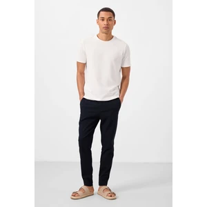 Lacivert Standart Fit Dokuma Hafif Esnek Chino Erkek Pantolon - 82180