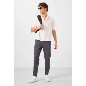 Antrasit Standart Fit Dokuma Hafif Esnek Chino Erkek Pantolon - 82177