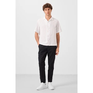 Siyah Standart Fit Dokuma Hafif Esnek Chino Erkek Pantolon - 82177