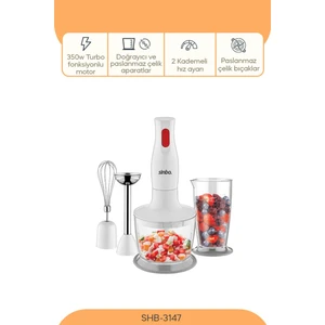 SHB-3147 Blender Seti - Beyaz / 400 Watt