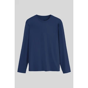 Tommy Life İndigo Standart Fit Basic O Yaka Uzun Kollu İnce Erkek T-Shirt - 87997