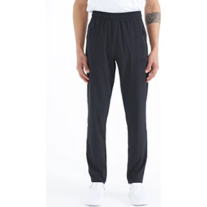 Tommy Life Siyah Erkek Fermuarlı Üç Cepli Standart Kalıp Klasik Paça Eşofman Alt-84768_01
