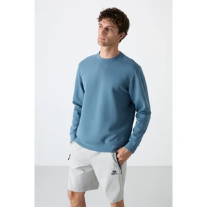 Tommy Life Orman Yeşili Basic O Yaka Rahat Form Erkek Sweatshirt - 88053
