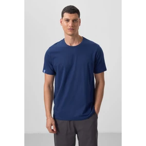Tommy Life Tommy Life  İndigo Erkek Basic Kısa Kol Standart Kalıp O Yaka T-Shirt - 87911