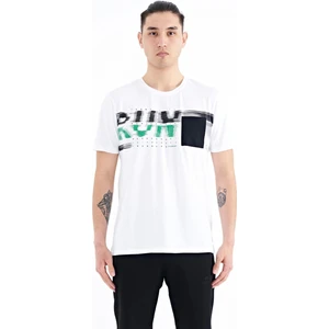 Tommy Life Beyaz Ön Cep Detaylı Baskılı Standart Kalıp Erkek T-shirt - 88200