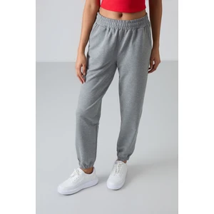 Tommy Life Tommy Life  Lastikli Paça Klasik Gri Melanj Kadın Eşofman Alt