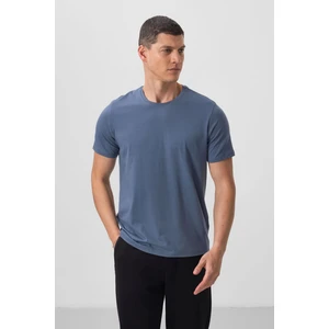 Tommy Life Petrol Erkek Basic Kısa Kol Standart Kalıp O Yaka T-Shirt - 87911