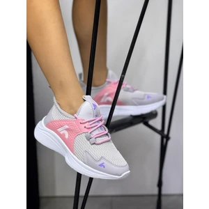 Bağcıklı Unisex Çocuk Spor Ayakkabısı-Buz-Şeker Pembe