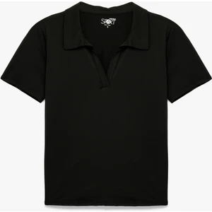 Kısa Kollu Polo Yaka Rahat Kalıp Spor Tişört