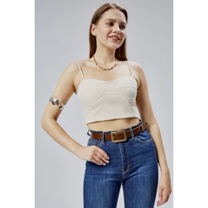 %100 Hakiki Deri Antik Sarı Tokalı Kadın Kemeri 3cm