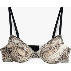 Yılan Desen Baskılı Balenli Sütyen