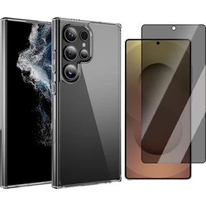 Samsung Galaxy S25 Ultra Kılıf Zore Droga Kapak + Hayalet Cam Ekran Koruyucu