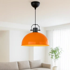 Swiss Turuncu Retro Metal Sarkıt Cafe Restoran AYD-3582