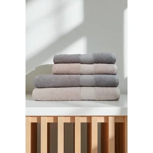 90X150 & 50X90 cm – Petek 4'lü Banyo Havlu Seti