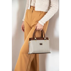 Silver & Polo Bej - Taba SP826 Kadın El Çantası