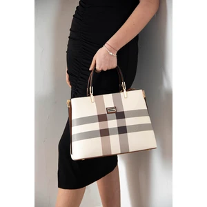 Silver & Polo Krem - Taba SP924 Kadın El Çantası