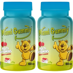 Mami Gummy Kids Gummies Multivitamin 60 Adet Çiğnenebilir Gummy Jel Kiraz Aromalı - 2 Adet