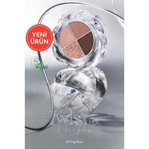 İpeksi Dokulu 4'lü Far Paleti MUZIGAE MANSION Twist Pot Eye Palette (05 Fog Rose)