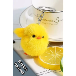 Sarı Sevimli Civciv Peluş Anahtarlık ve Çanta Süsü 1 Adet