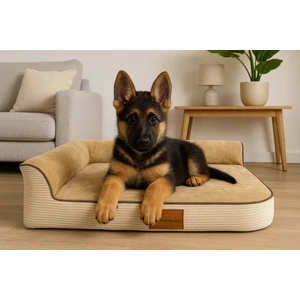 Bolster-L Üst Kalite Köpek Yatağı Süngerli Sıvı Geçirmez Alezli. %100 Elyaflı. 2 Fermuarlı