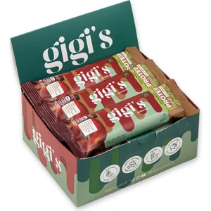 Gigis Food 12'li Elmalı Tarçınlı Kolajenli Şekersiz, Sağlıklı, Yüksek Protein Bar Paketi