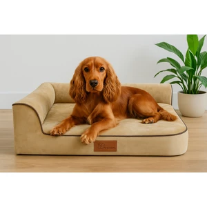 Bolster-L Üst Kalite Köpek Yatağı Süngerli Sıvı Geçirmez Alezli. %100 Elyaflı. 2 Fermuarlı