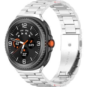 Galaxy Watch 8 Classic 46 mm Uyumlu Metal Kordon Premium Paslanmaz Çelik Kayış Baklalı Model