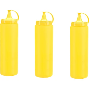 Mayonez Sos Şişesi  1000ML Dev Boy Sarı 3 Adet