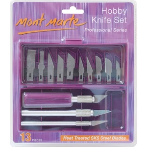 MONT MARTE Hobi Bıçağı Seti SK5 Bıçaklar 13'lü