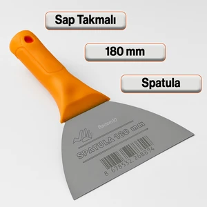 Saptak Spatula 180 mm 18 cm Dayanıklı Ergonomik El Aleti Ispatula Sıva Seramik Boya Sıva Harç Kazıma