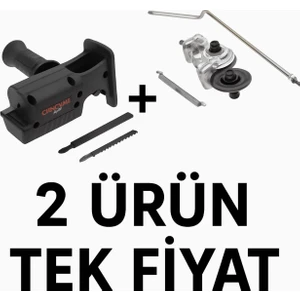 Ikisi Bir Arada Sac,metal, Plaka Kesim ve Ahşap Tahta Ağaç Kesme Matkap Ucu Testere Aparatı