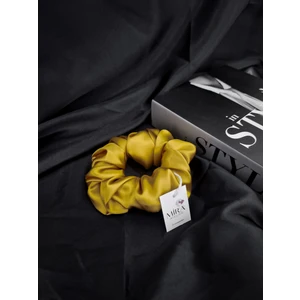 Çocuk Saten Toka - Altın Tozu – Tekli Lüks Lastik Model Scrunchie