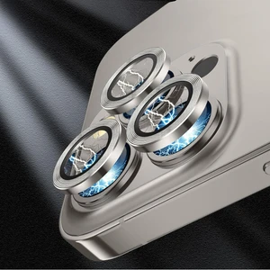 iPhone 15 Pro / 15 Pro Max Uyumlu Renkli Metal Lens Koruyucu
