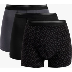 Pamuklu Regular Fit 3'lü Boxer Seti
