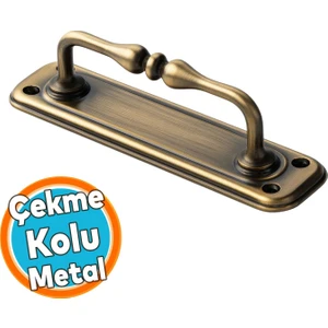 Metal Kapı Çekme Kolu Tutamağı Kulp Kulpları Dolap Mobilya Dolap Çekmece Antik Sarı Büyük 14.5 cm