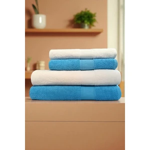 90X150 & 50X90 cm – Petek 4'lü Banyo Havlu Seti