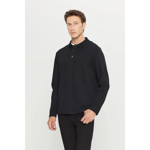 %100 Pamuk Standart Fit Normal Kesim Polo Yaka Sweatshirt